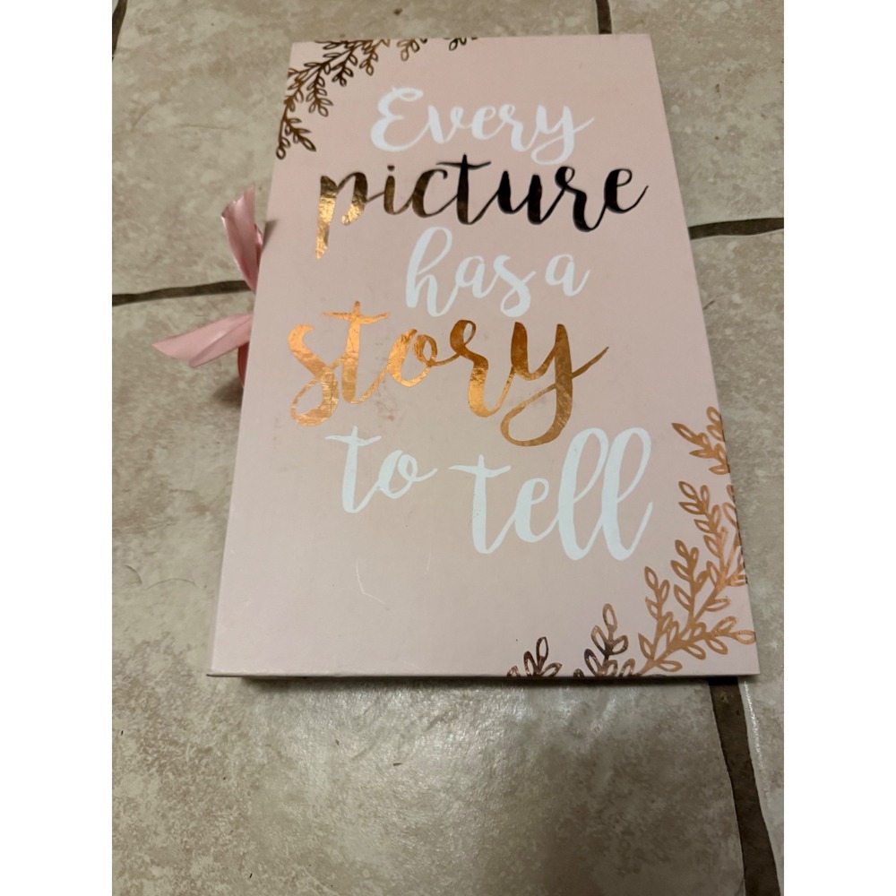 Pink Photo Album Every Picture Has a Story‎ to Tell Scrapbook Album